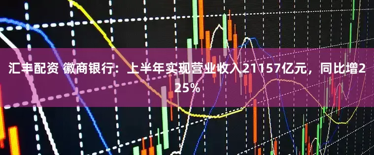 汇丰配资 徽商银行：上半年实现营业收入21157亿元，同比增225%