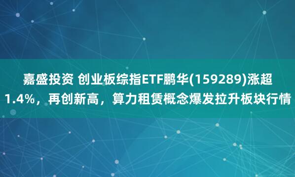 嘉盛投资 创业板综指ETF鹏华(159289)涨超1.4%，再创新高，算力租赁概念爆发拉升板块行情